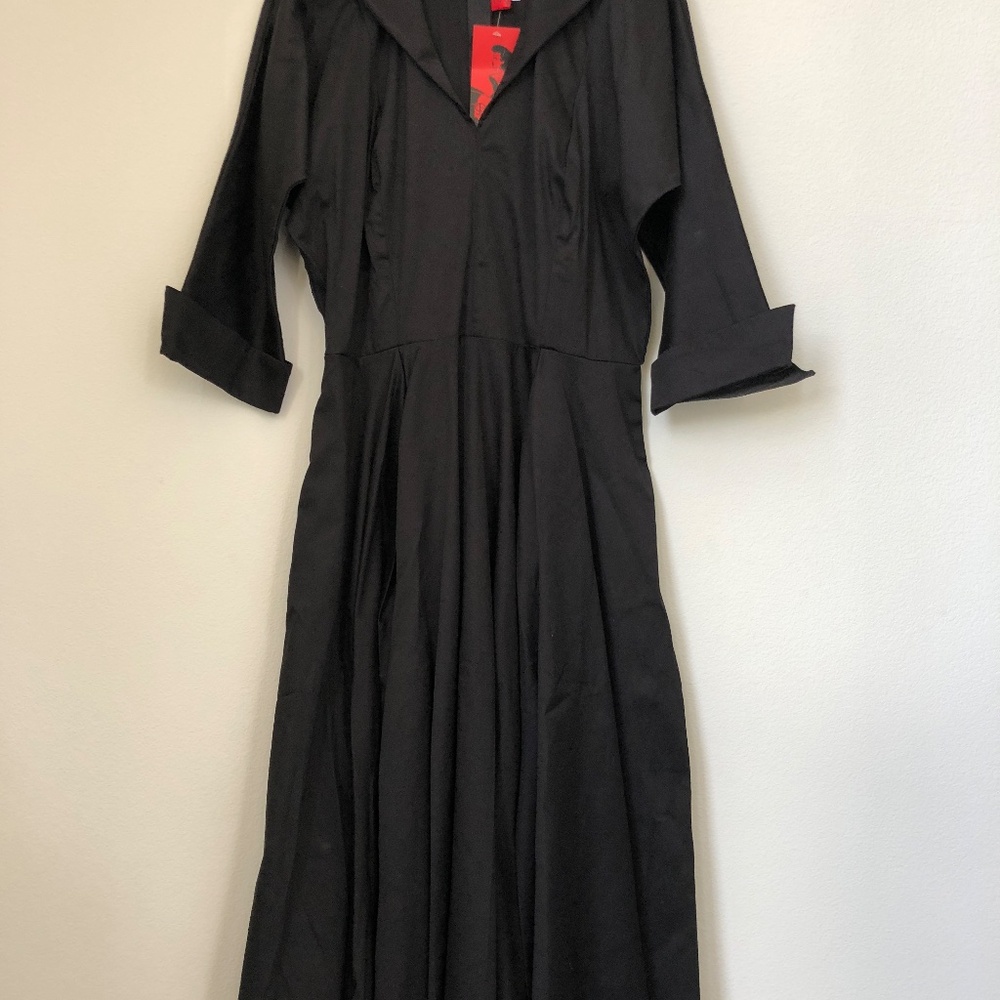 Pinup Couture Deadly Dames Micheline Pitt Horror Housewife Goth Swing Dress - Picture 2 of 4